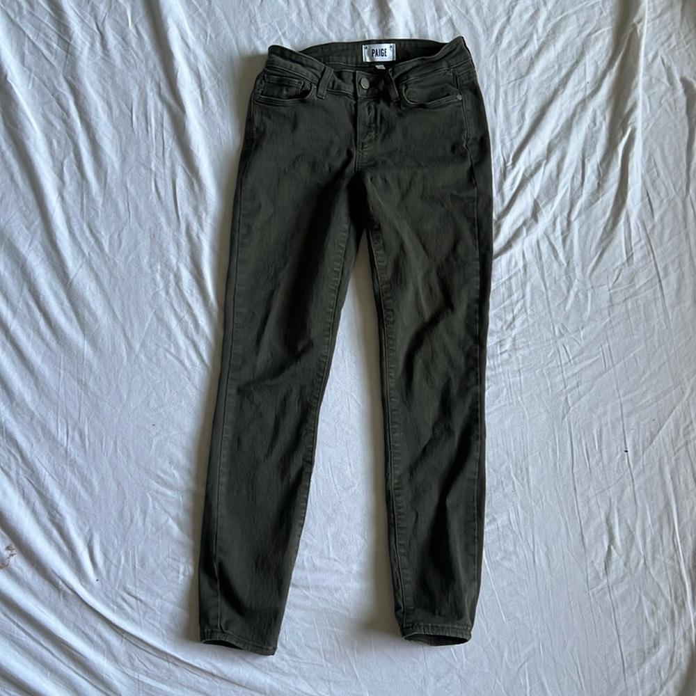 Paige Olive Verdugo Ankle Pants Size 25